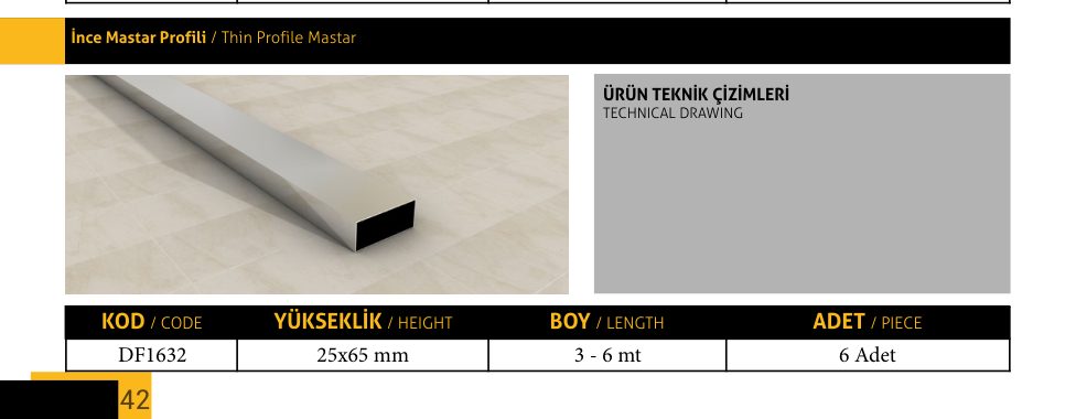 İnce Mastar Profili
