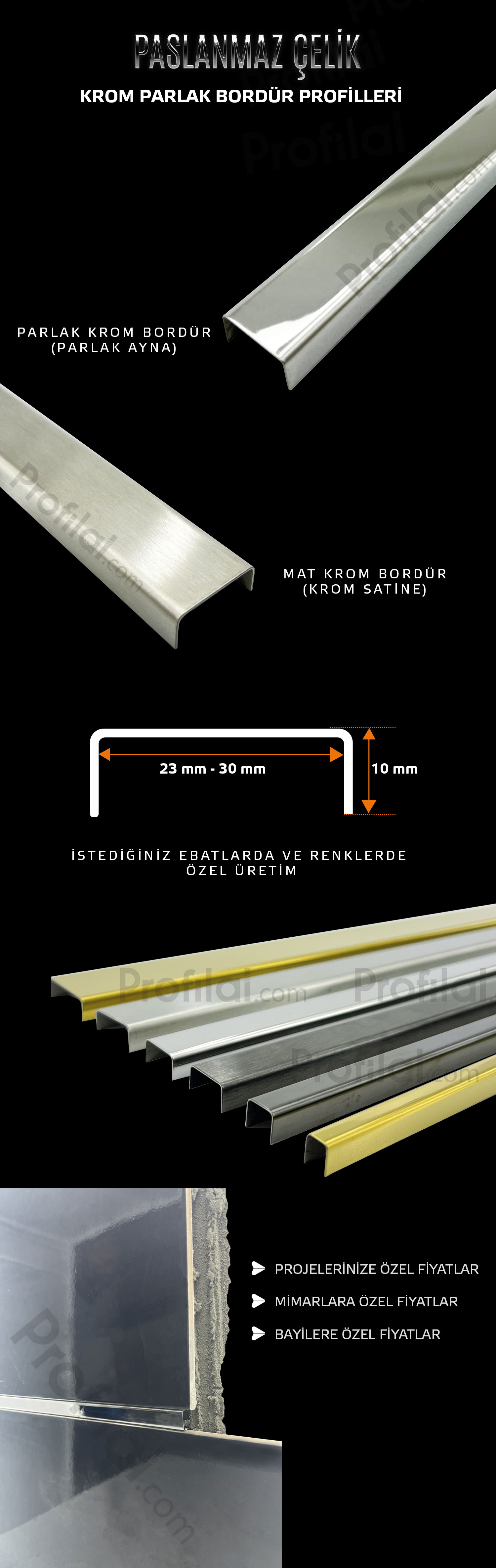 ÇELİK KROM BORDÜR